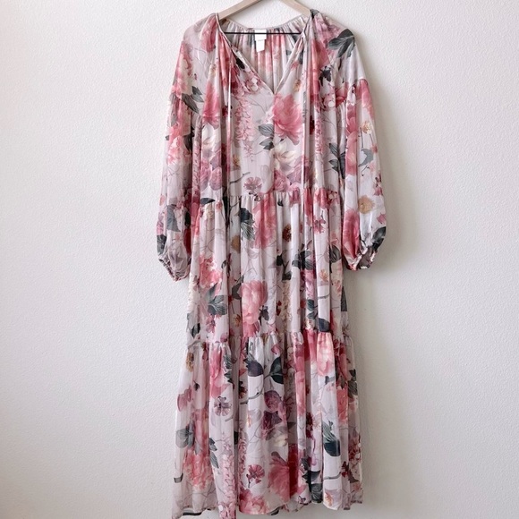H&M Floral Maxi Dress Pink - Picture 2 of 2